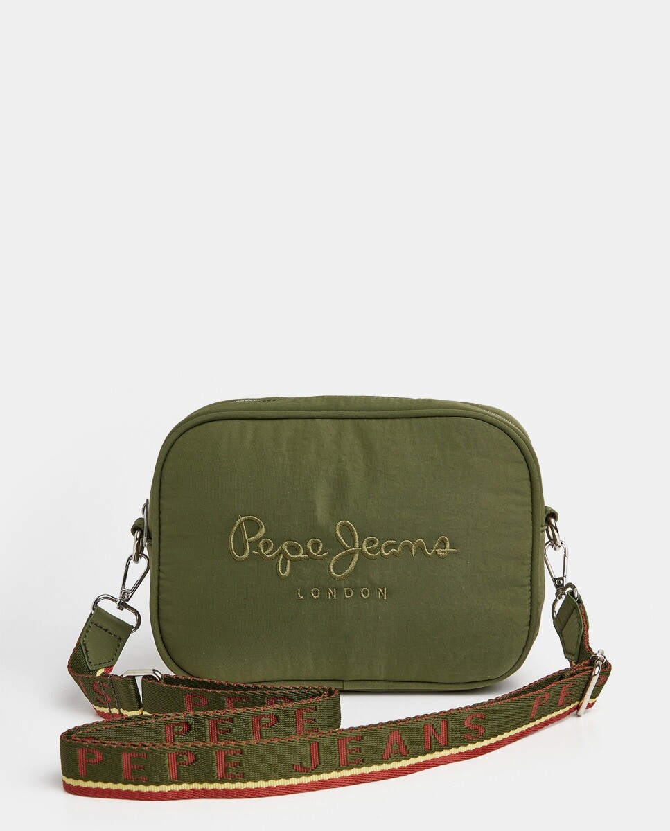 

Маленькая зеленая нейлоновая сумка через плечо Bassy на молнии Pepe Jeans, зеленый
