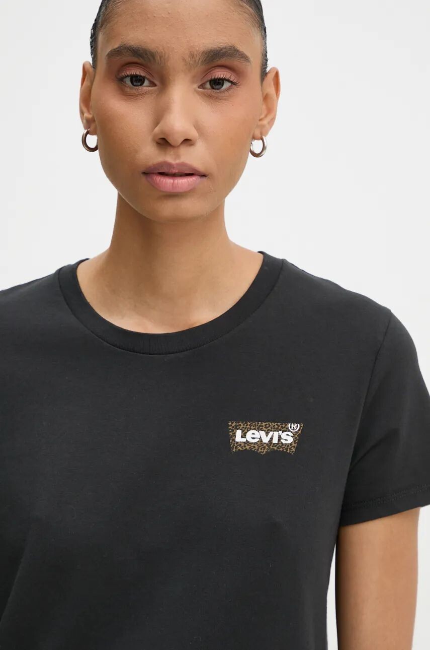 

Хлопковая футболка Levi's, черный