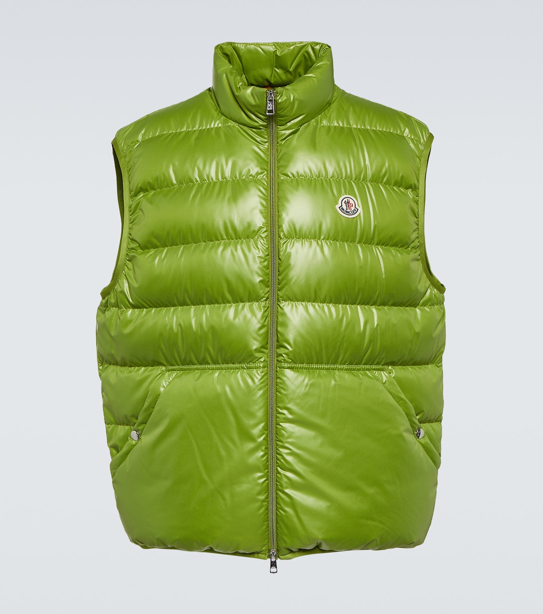 цена Пуховой жилет Aube Moncler, зеленый