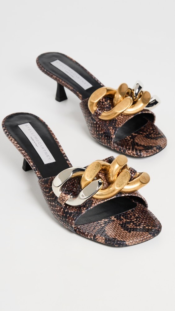 

Сандалии Stella McCartney Falabella Reptile Print, коричневый