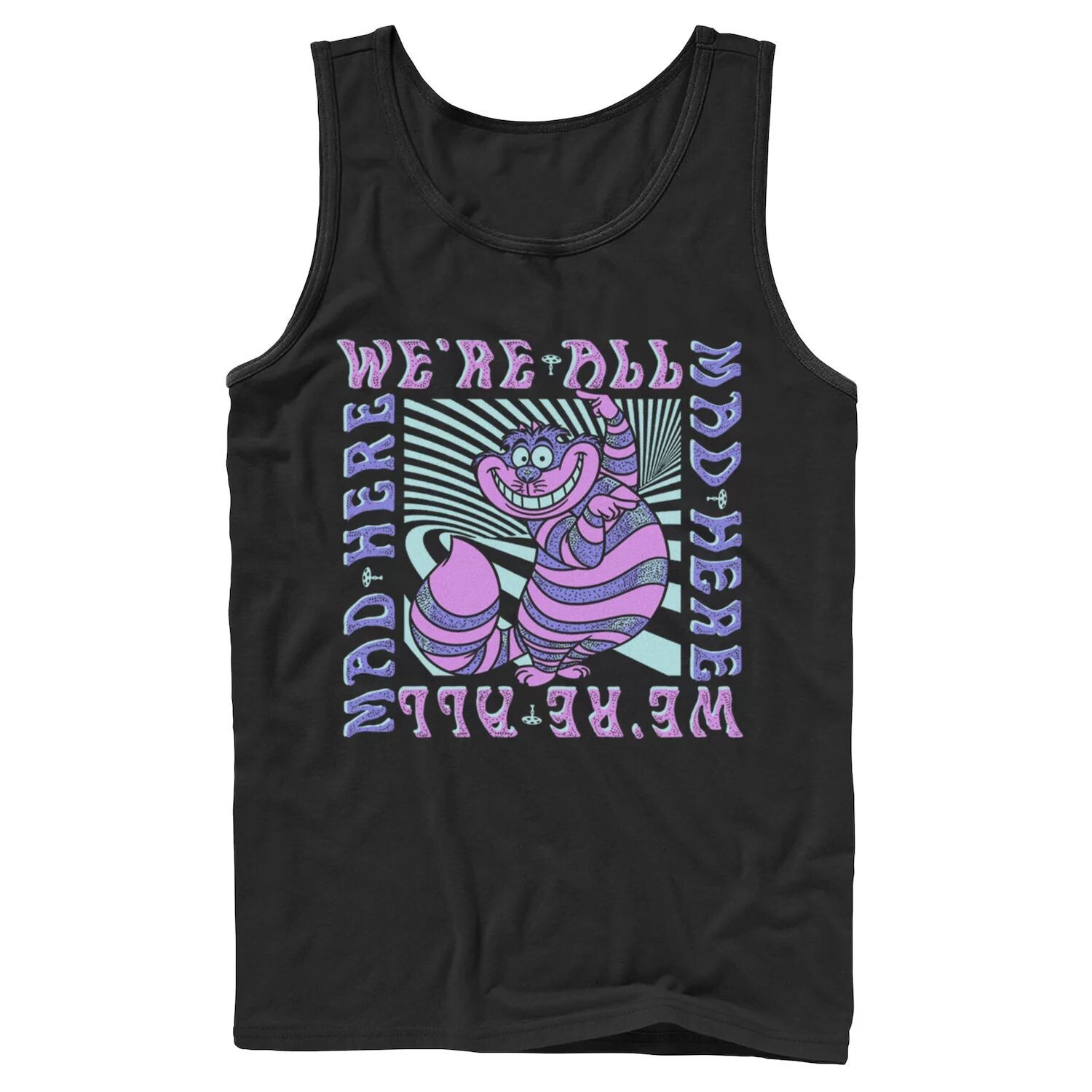 

Мужская майка Disney Alice In Wonderland Cheshire Cat We're All Mad Box Up Licensed Character