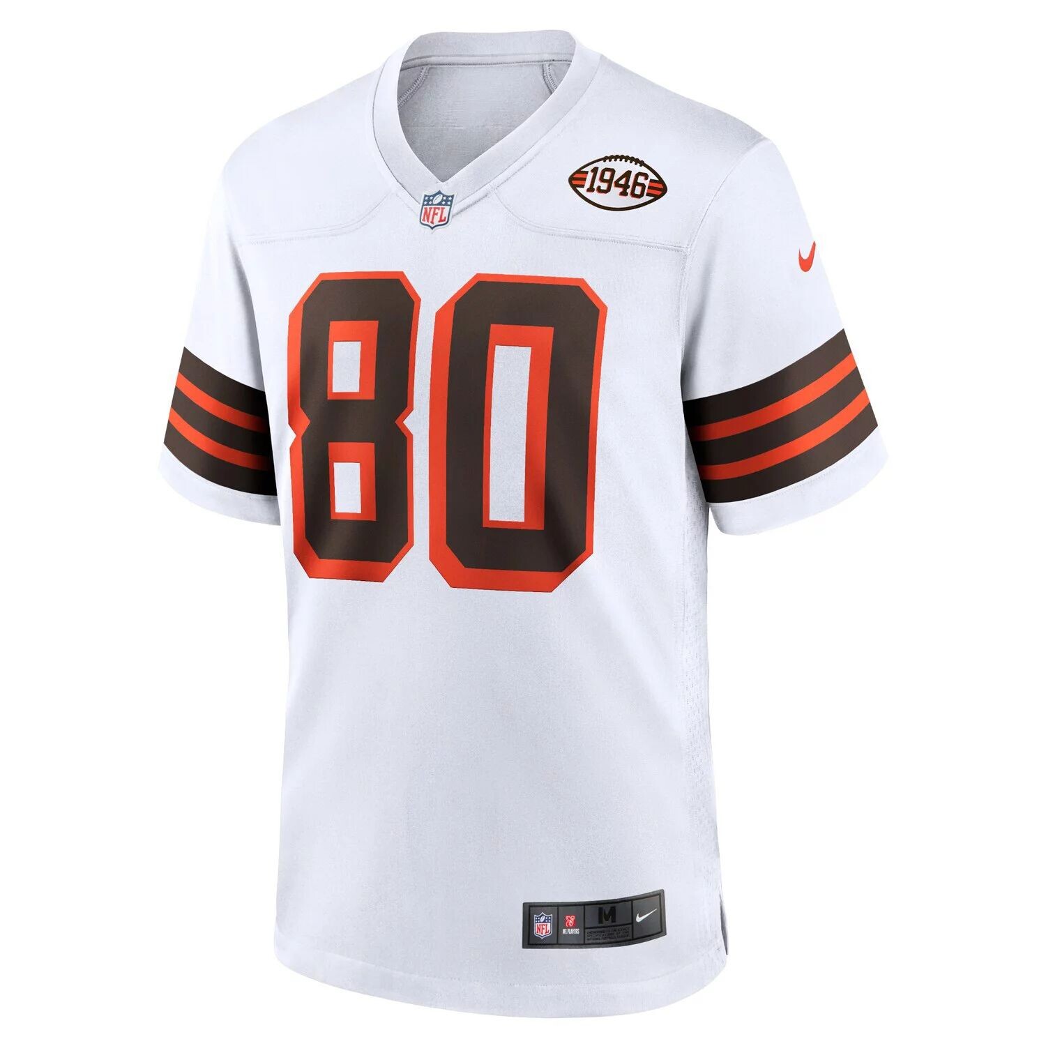 

Мужское белое джерси Jarvis Landry Cleveland Browns из коллекции 1946 года для альтернативной игры Nike, Белый