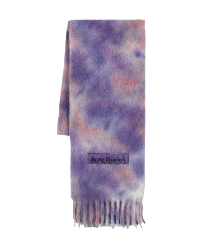 

Роскошный шерстяной шарф фиолетовый Acne Studios, фиолетовый