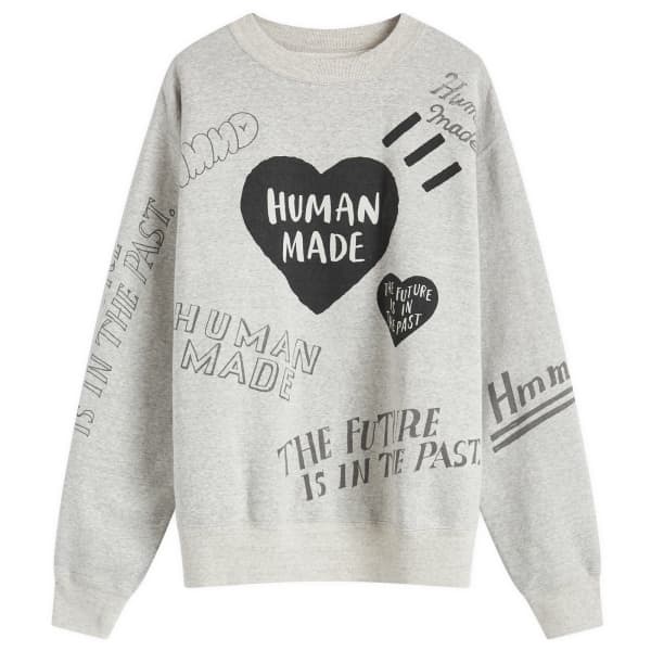 

Толстовка с граффити Human Made, серый