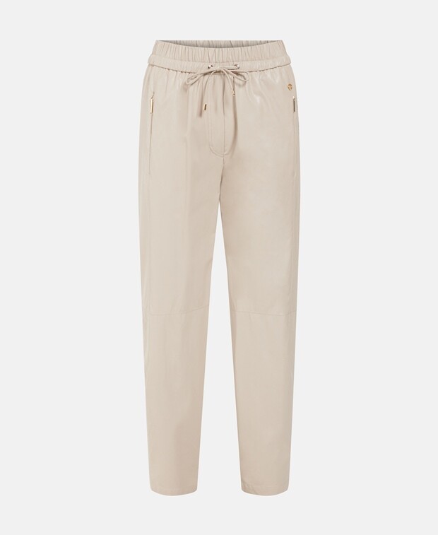 

Брюки из кожи Marc Cain, песочный