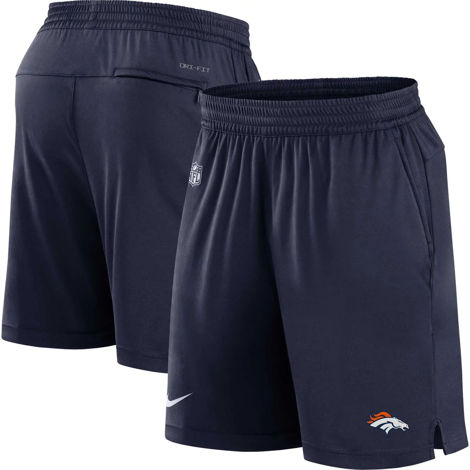 Мужские темно-синие шорты Denver Broncos Sideline Performance Nike