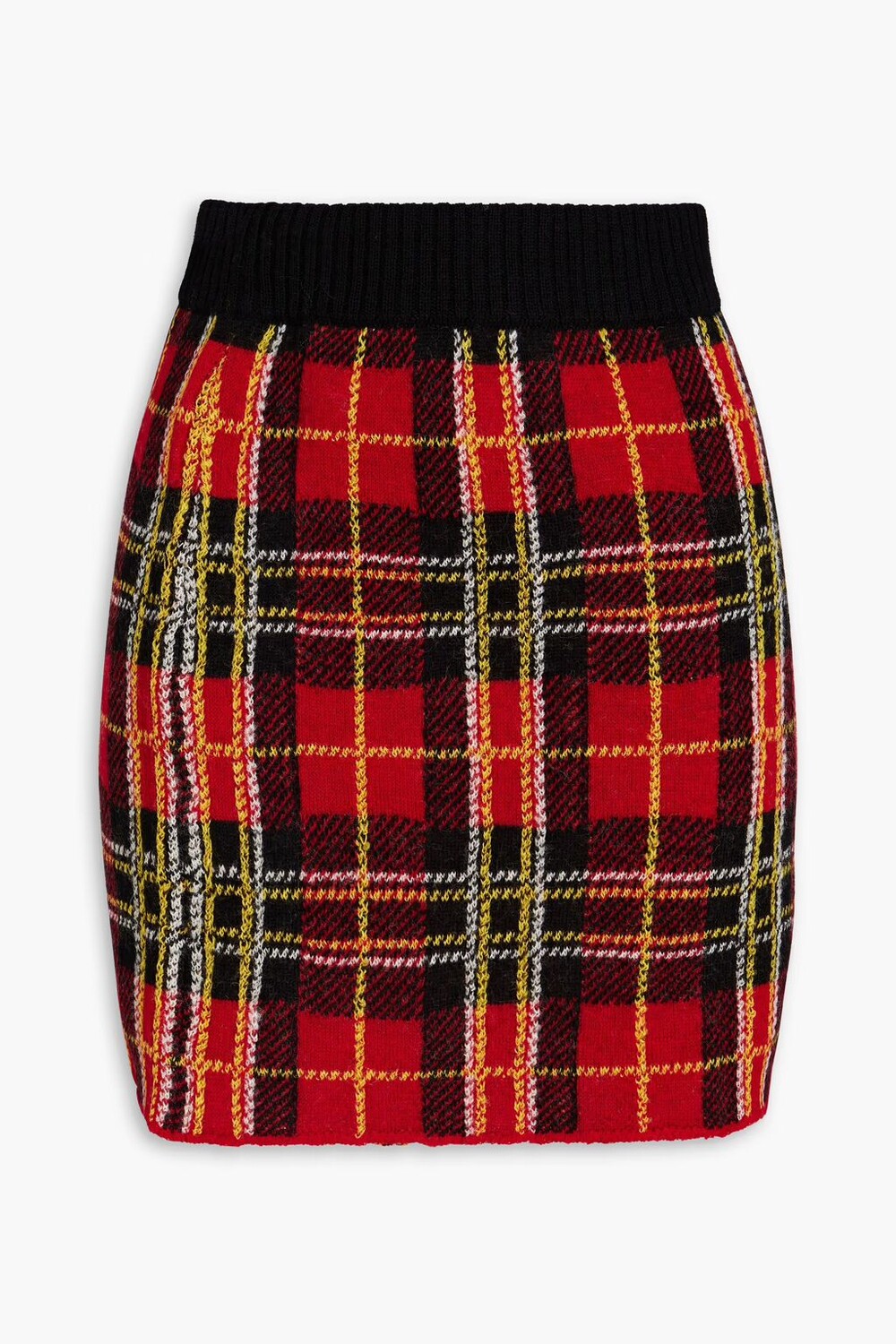 

Шерстяная мини-юбка в клетку Redvalentino, красный