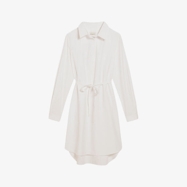 

Платье мини из хлопка с v-образным вырезом Claudie Pierlot, цвет naturels