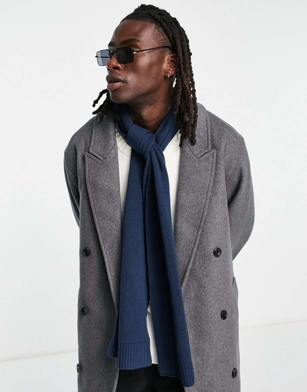 

Темно-синий стандартный шарф ASOS DESIGN