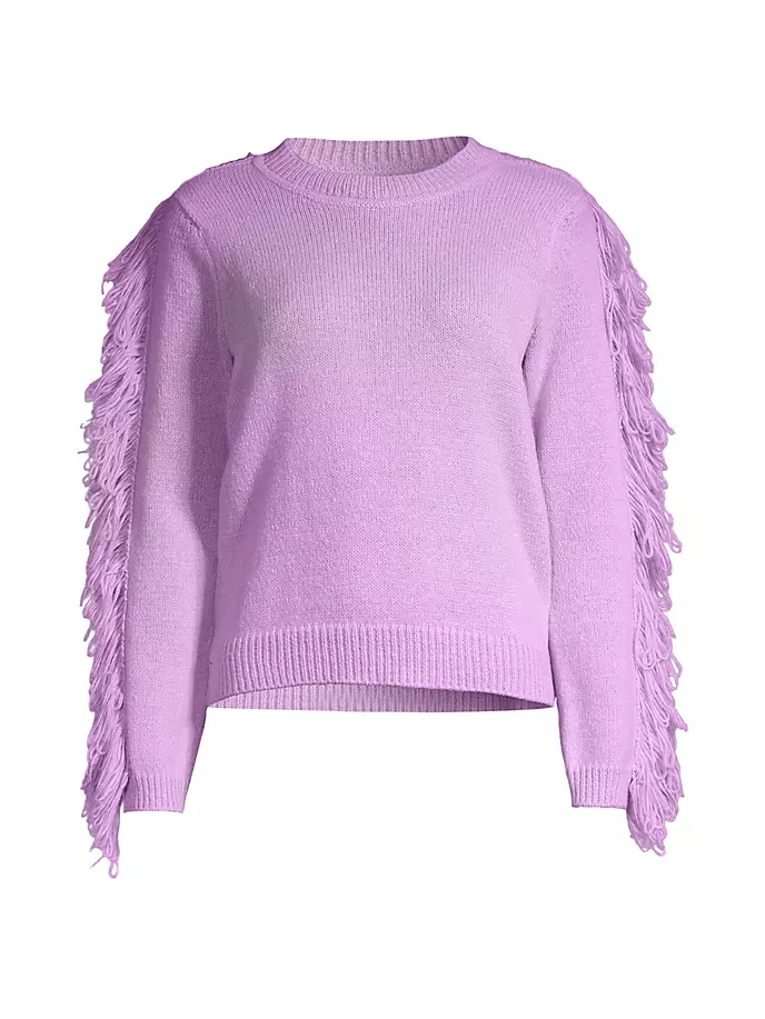 

Свитер с круглым вырезом и рукавами с бахромой Milly, цвет lilac