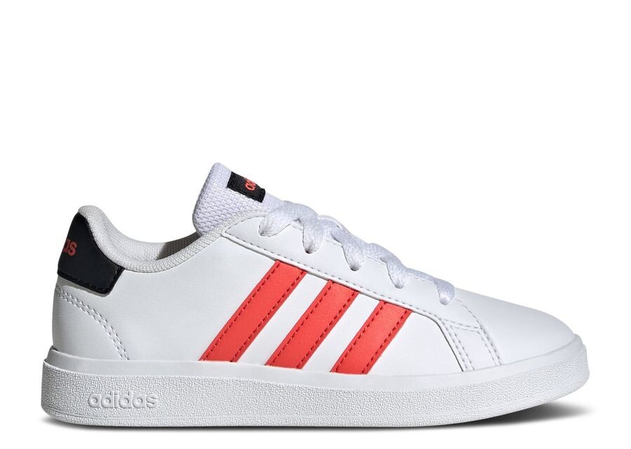 

Кроссовки adidas Grand Court Lace Up J, цвет White Bright Red