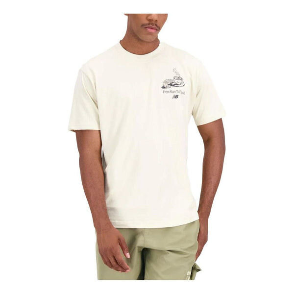 

Футболка Essentials Cafe Java хлопковая майка из джерси New Balance, бежевый