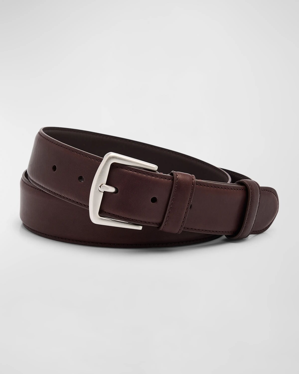 

Мужской ремень Alsavel из телячьей кожи Loro Piana, цвет H026 Chocolate