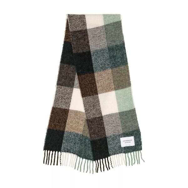 

Шарф cph shawl 2 wool mix green one Copenhagen, зеленый