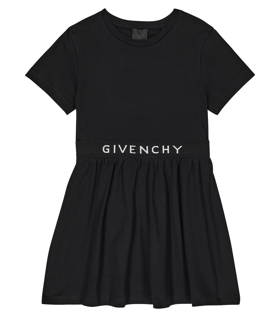 

Хлопковое платье с логотипом Givenchy Kids, черный