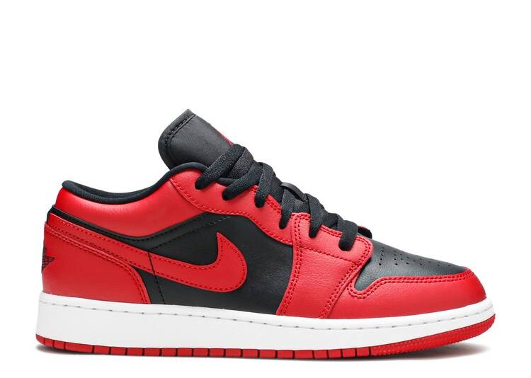

Кроссовки AIR JORDAN 1 LOW GS 'REVERSE BRED', красный