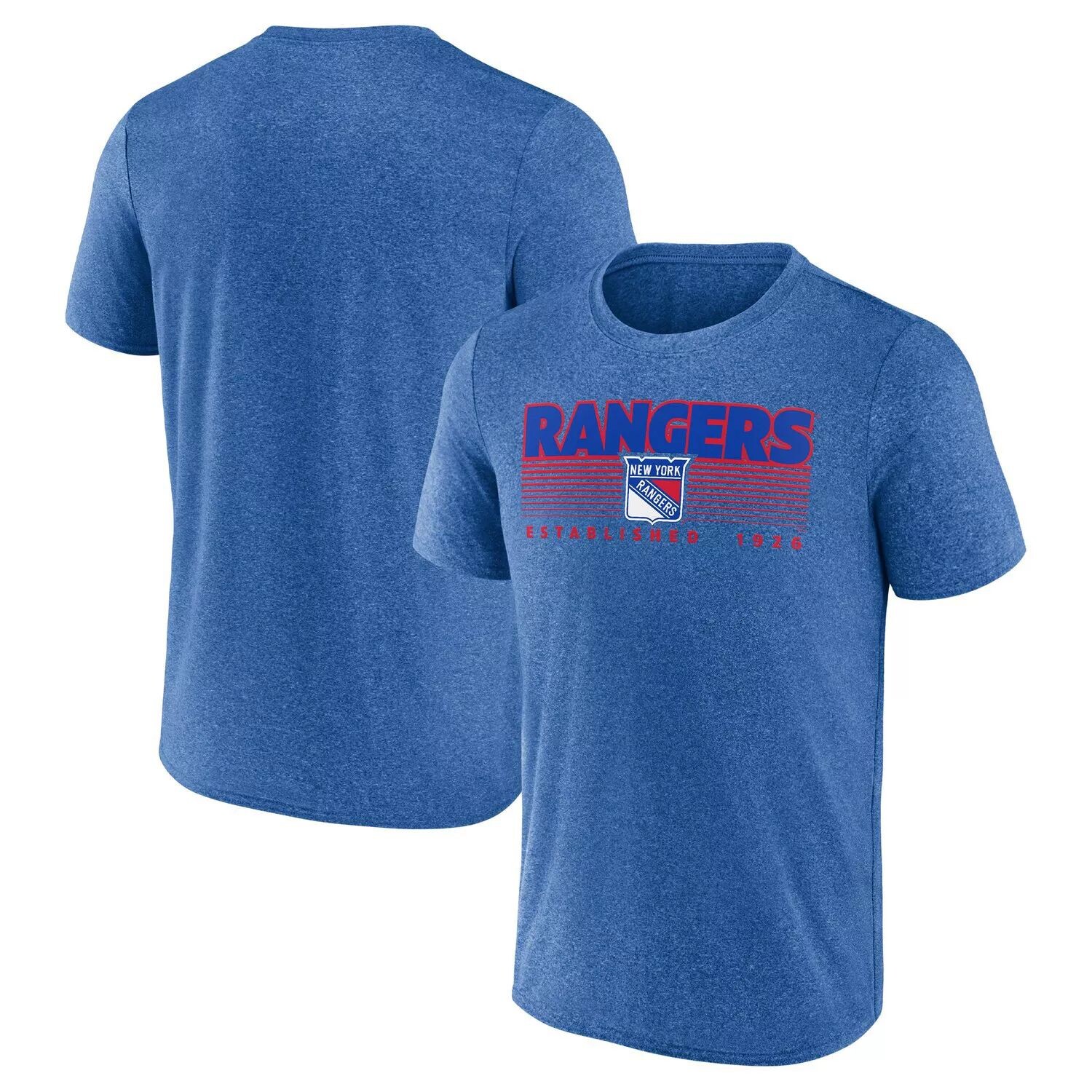 

Мужская синяя футболка с логотипом Fanatics New York Rangers Prodigy Performance, Синий
