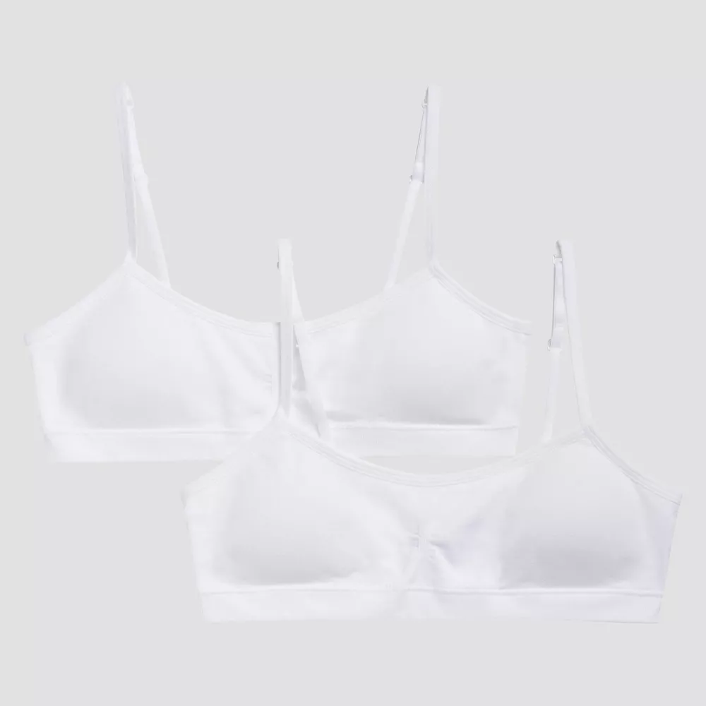 

Бюстгальтер Hanes Girls' 2pk Strappy, цвет White