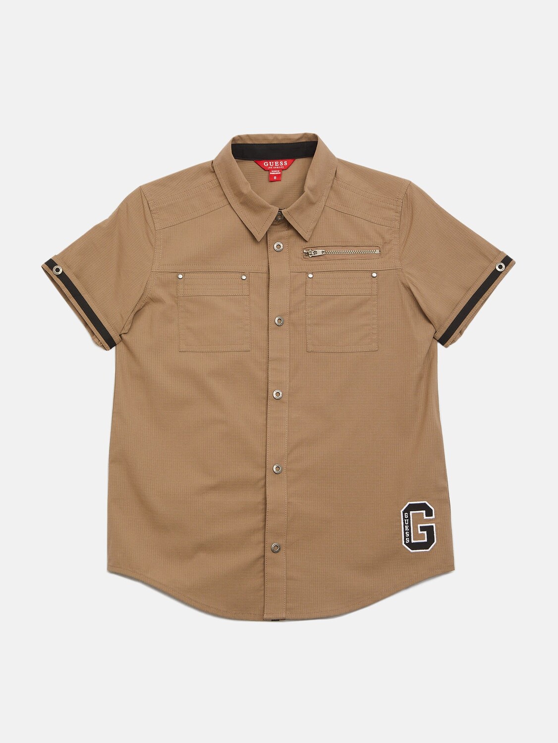 

Рубашка Фриц Рипстоп (7-16) Guess Factory, цвет Caribou Gold