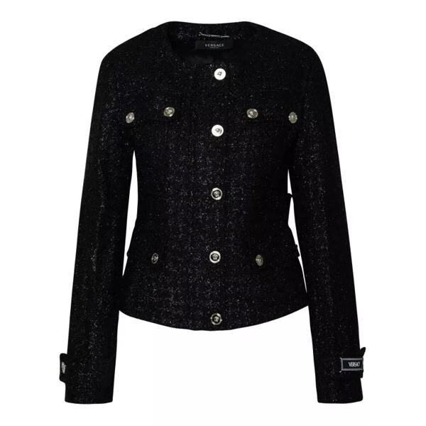 

Куртка virgin wool blend jacket Versace, черный