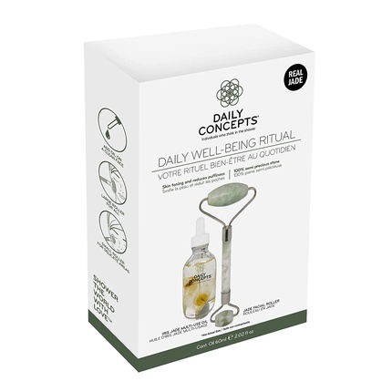 

Daily Concepts Daily Giftset Нефритовый роллер для лица с мульти-маслом ириса 227г