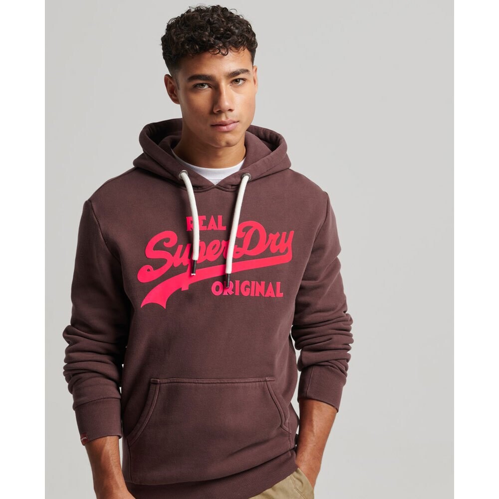 

Худи Superdry Vintage Vl Neon, коричневый