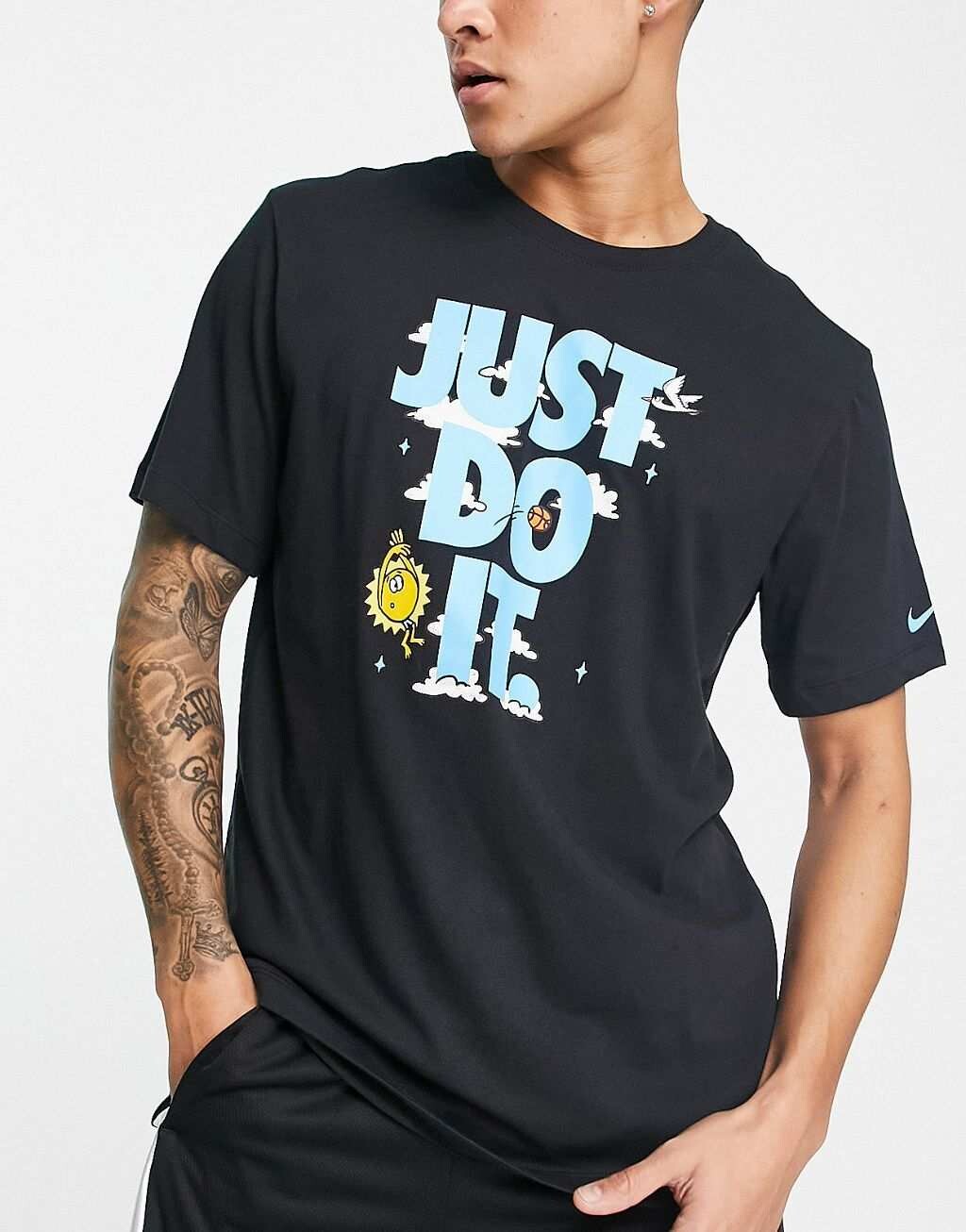 

Черная футболка с принтом Nike Basketball Just Do It, Черный