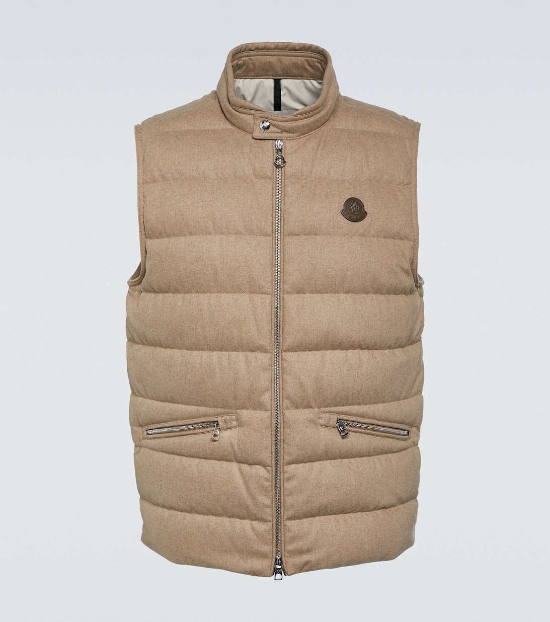 

Пуховик Gallienne из смесового кашемира Moncler, бежевый