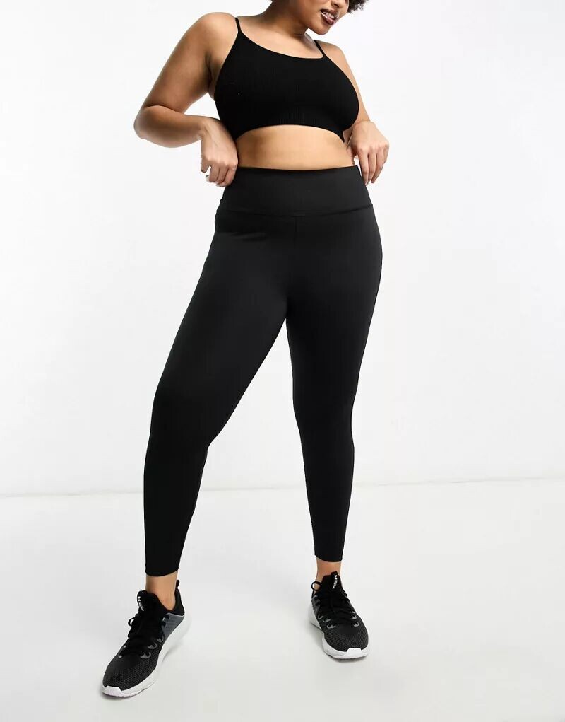 

Черные спортивные леггинсы ASOS Curve Icon Butt Shaping