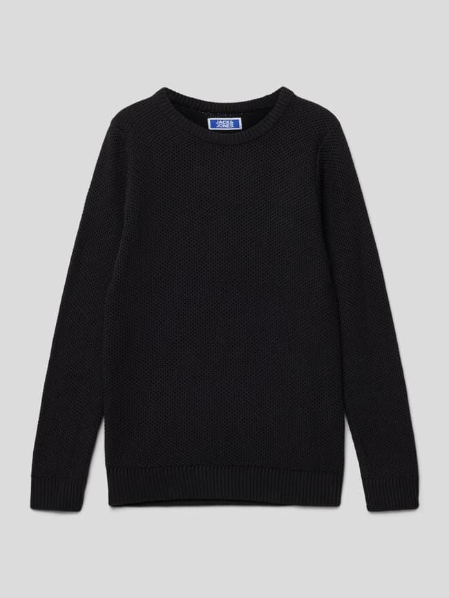 

Вязаный свитер со структурным узором модель "JORBRODY" Jack & Jones, черный