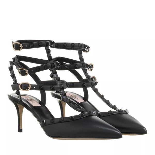 

Туфли rockstud ankle strap pumps leather Valentino Garavani, черный