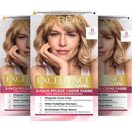 

L'Oréal Paris Excellence Крем-стойкая краска для волос 8 Блондинка 268г
