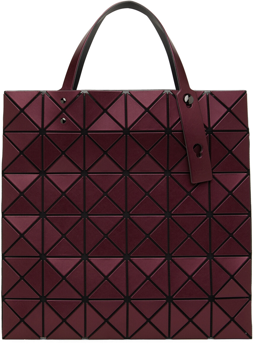 

Бордовая объемная сумка-тоут Lucent Metallic Bao Bao Issey Miyake