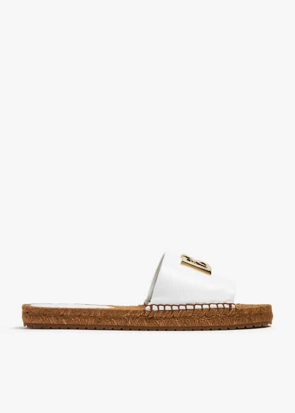 Шлепанцы Dolce&Gabbana DG Logo Espadrille, белый