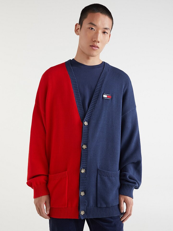 

Кардиган с цветными блоками в стиле ретро Tommy Jeans
