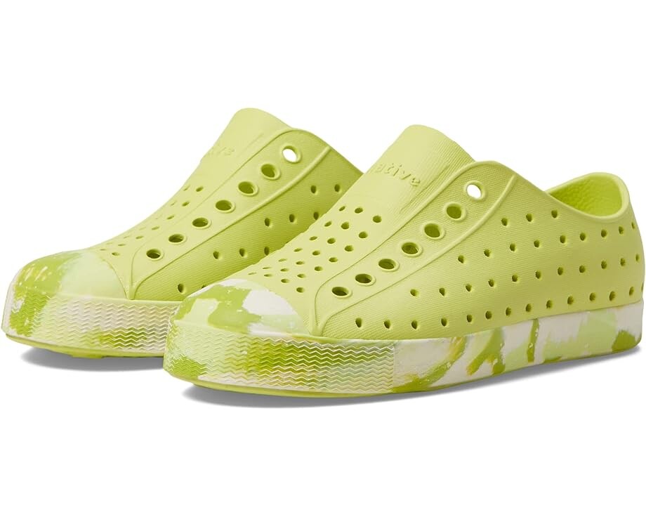 

Кроссовки Native Shoes Jefferson Sugarlite Marbled, цвет Celery Green/Candy Celery Marble