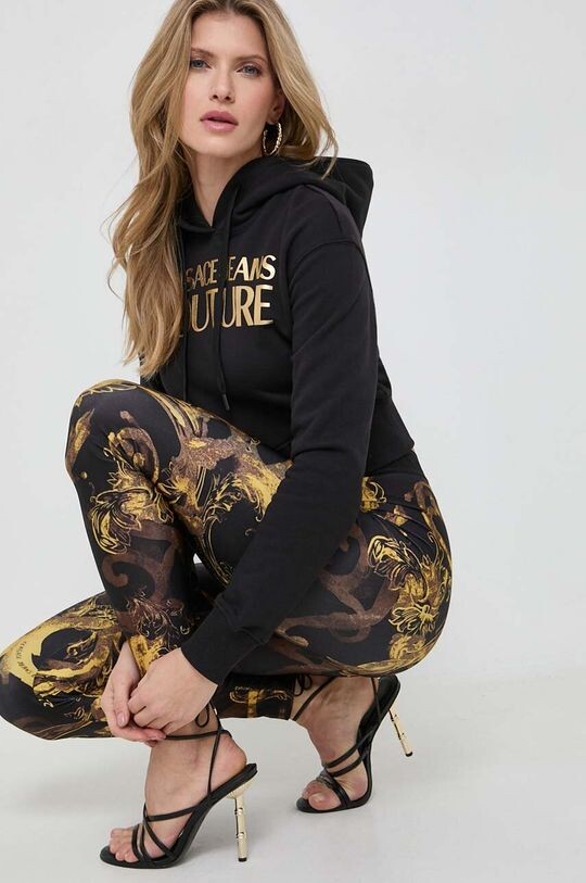 

Хлопковая толстовка Versace Jeans Couture, черный