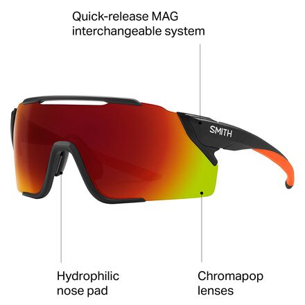Солнцезащитные очки Attack MAG MTB ChromaPop Smith, цвет Matte Black Cinder/ChromaPop Red Mirror мотоциклетные солнцезащитные очки для езды по бездорожью квадроциклов защитные очки для мотокросса солнцезащитные очки с защитой от пес