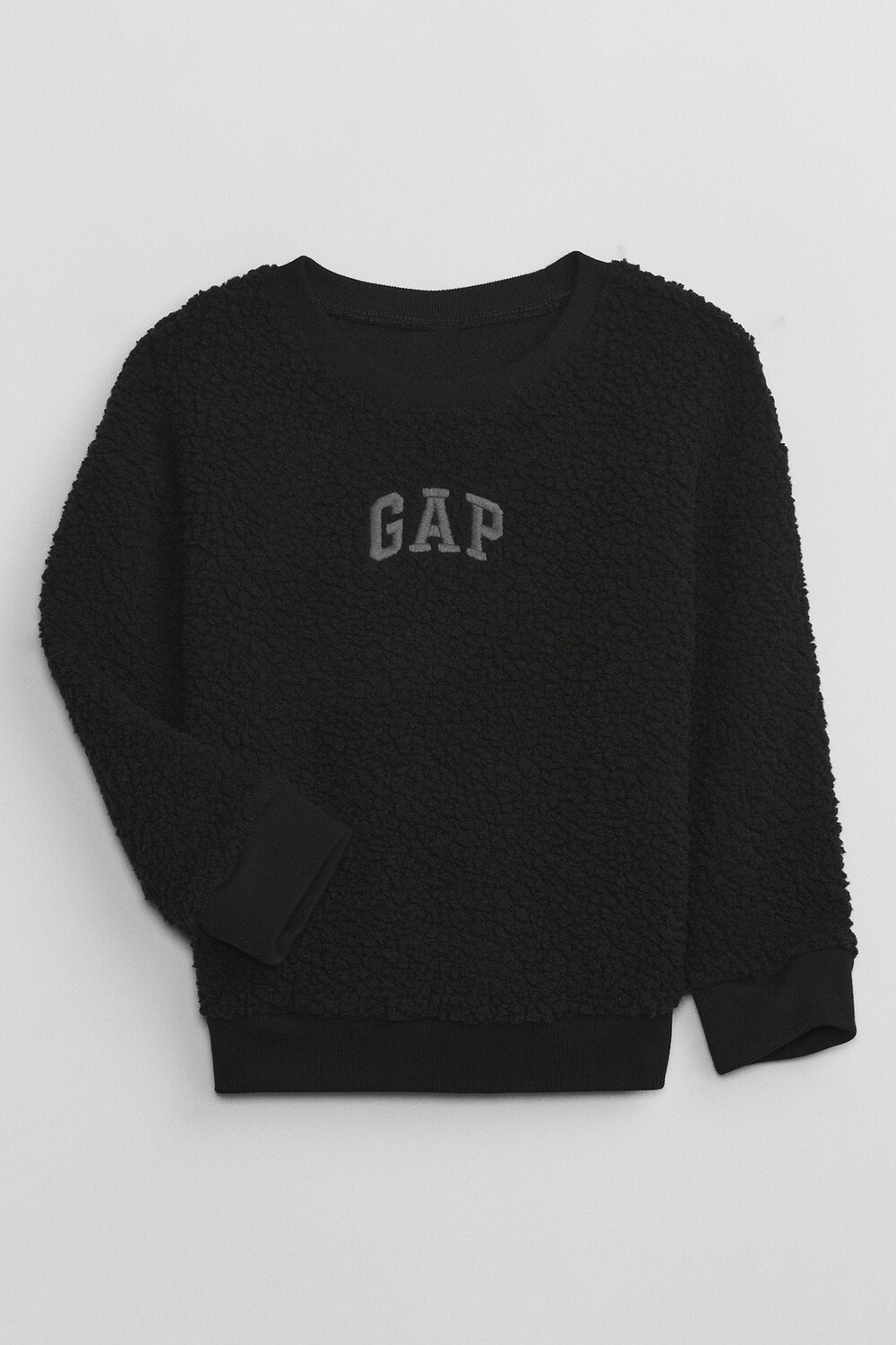 

Толстовка с круглым вырезом и длинными рукавами из шерпы с логотипом Gap, черный