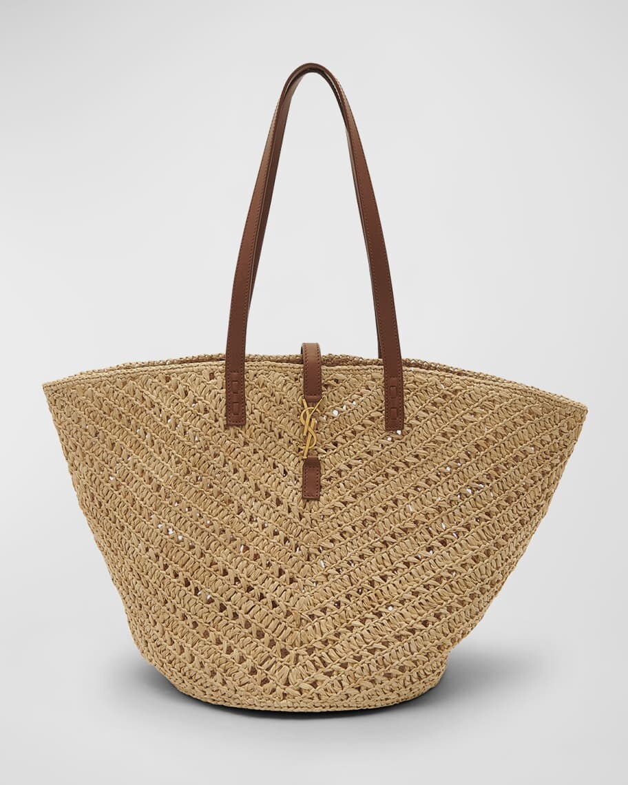 

Большая сумка Panier YSL из рафии среднего размера Saint Laurent