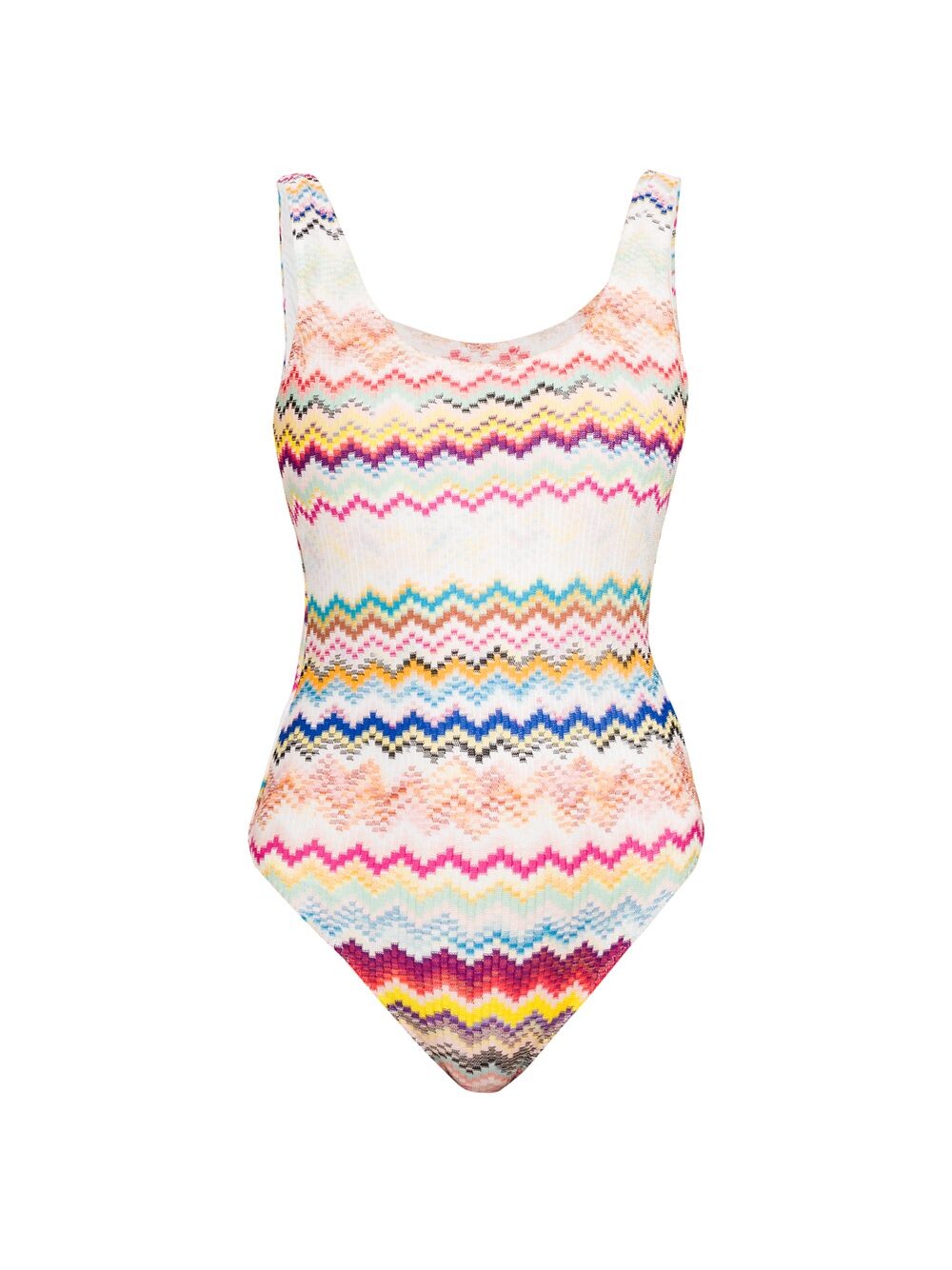 

Цельный купальник с узором шеврон Missoni, разноцветный, Белый