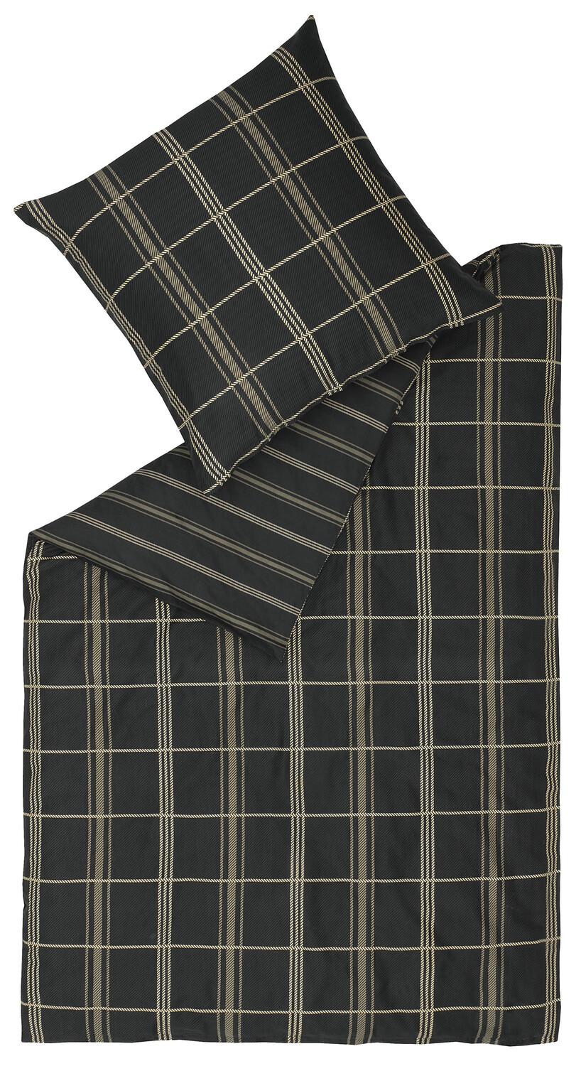 

REVERSIBLE Постельное белье MR-Square Satin Musterring, черный/бежевый