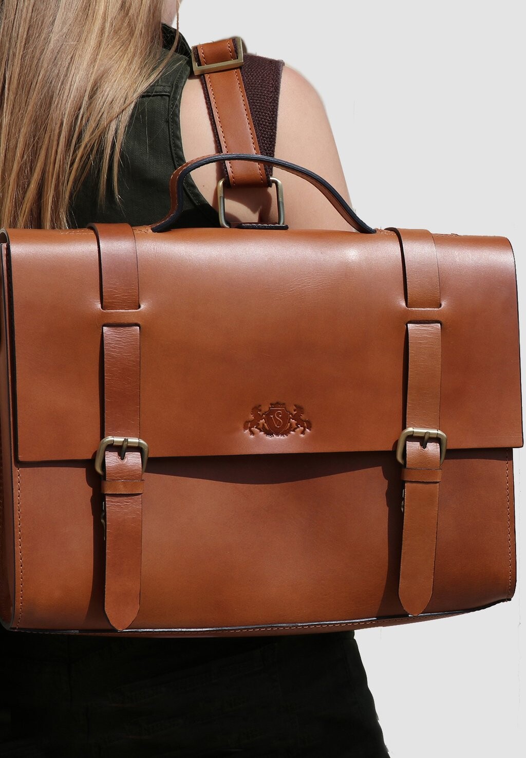 

Портфель 2 IN 1 BUSINESS & RUCKSACK 15" BOSTON DUO SID & VAIN, цвет braun-cognac