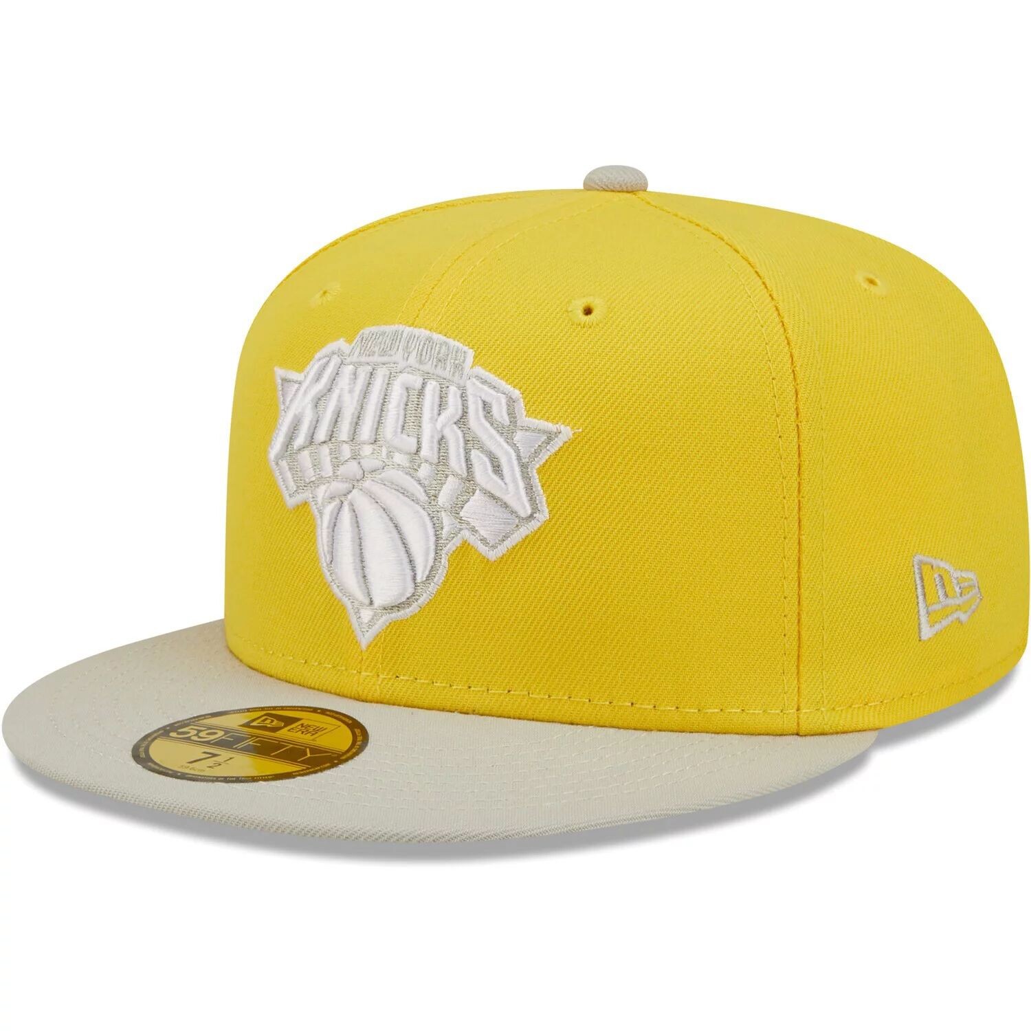 

Мужская облегающая шляпа New Era желто-серого цвета New York Knicks 59FIFTY