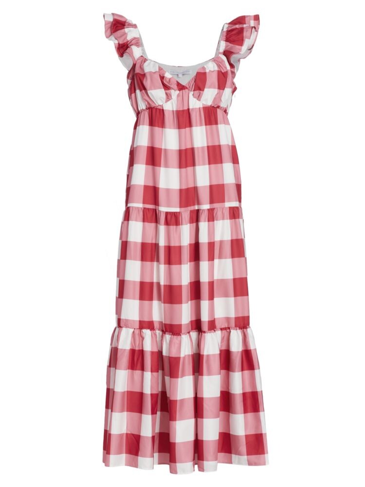 

Клетчатое платье макси English Factory, цвет Red White