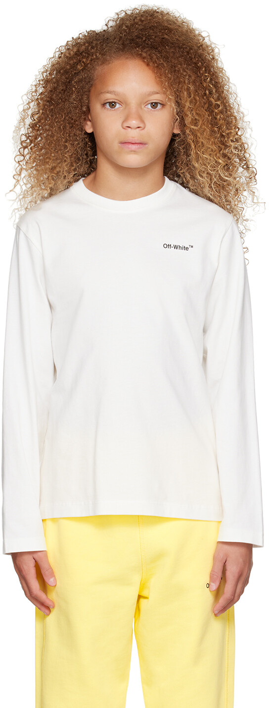 

Off-White Kids Белая футболка с длинными рукавами Monster Arrow