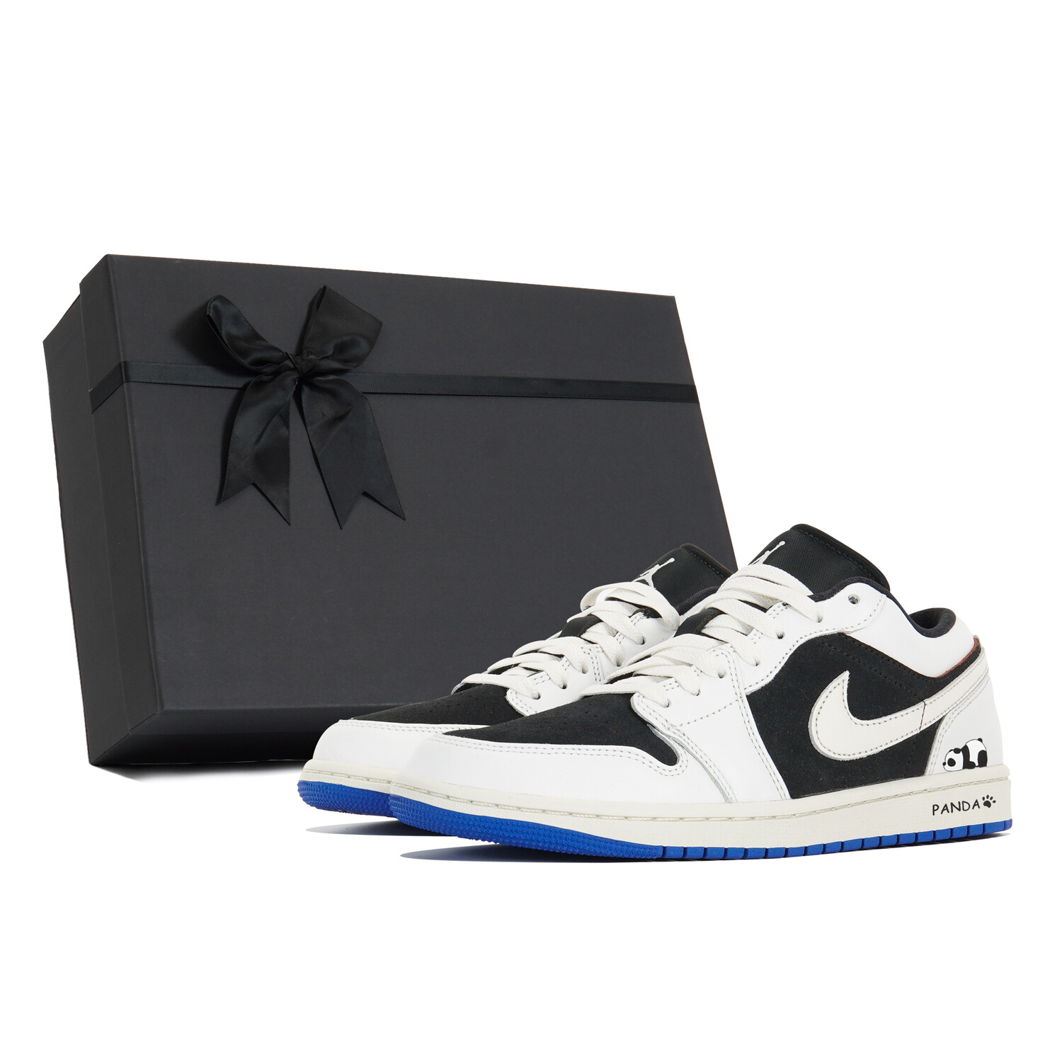 

Кроссовки Air Jordan 1 Vintage Basketball Shoes Men Low-top Black, белый