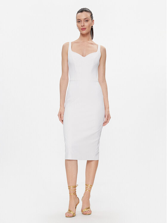 

Коктейльное платье узкого кроя Elisabetta Franchi, белый
