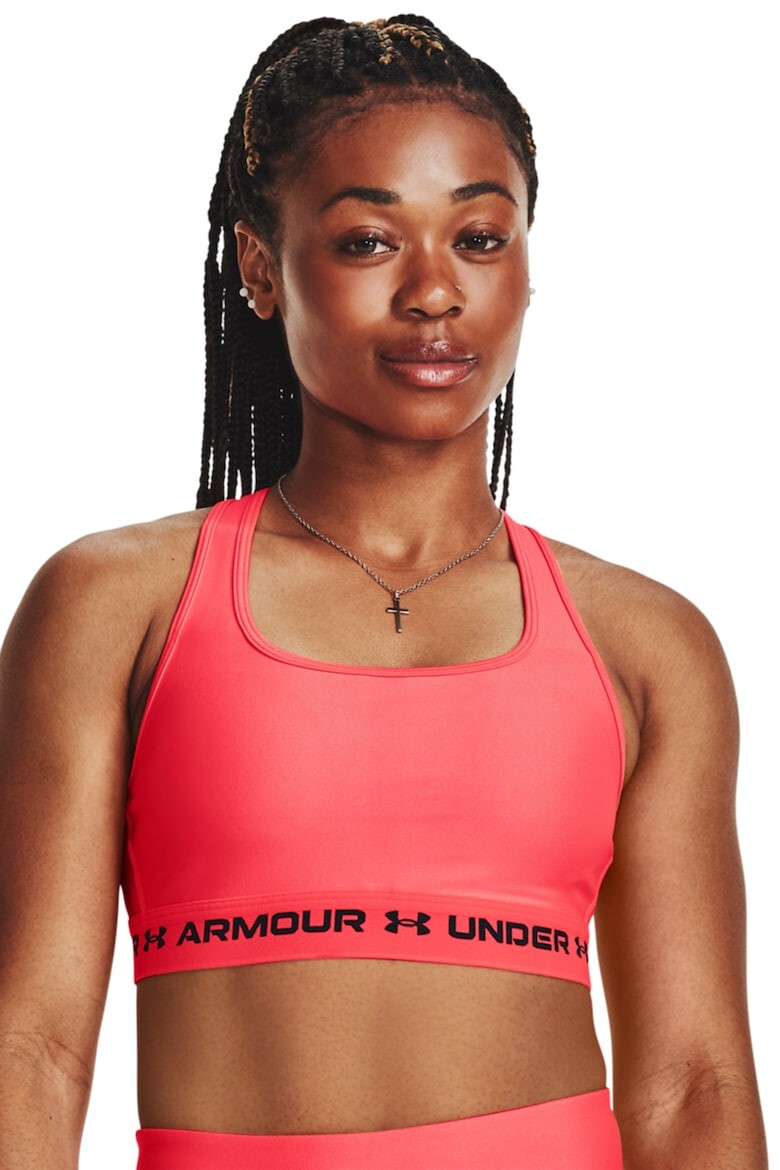

Бюстье для фитнеса с логотипом и средней поддержкой Under Armour, черный