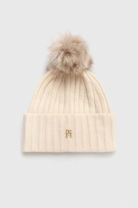 

Шапка из смесовой шерсти Tommy Hilfiger, бежевый